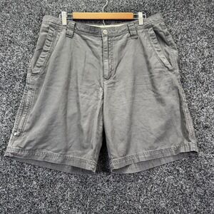 Columbia Mens 36 Omni-Shield Cotton Canvas Cargo Shorts Gray Hiking Utility 9in